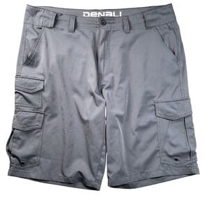 Denali Cargo Shorts Mens 40 Grey  Performance Hiking Fishing Utility
